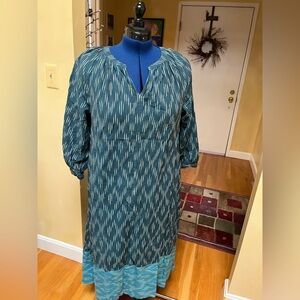 J. Jill Black and White Midi Dress